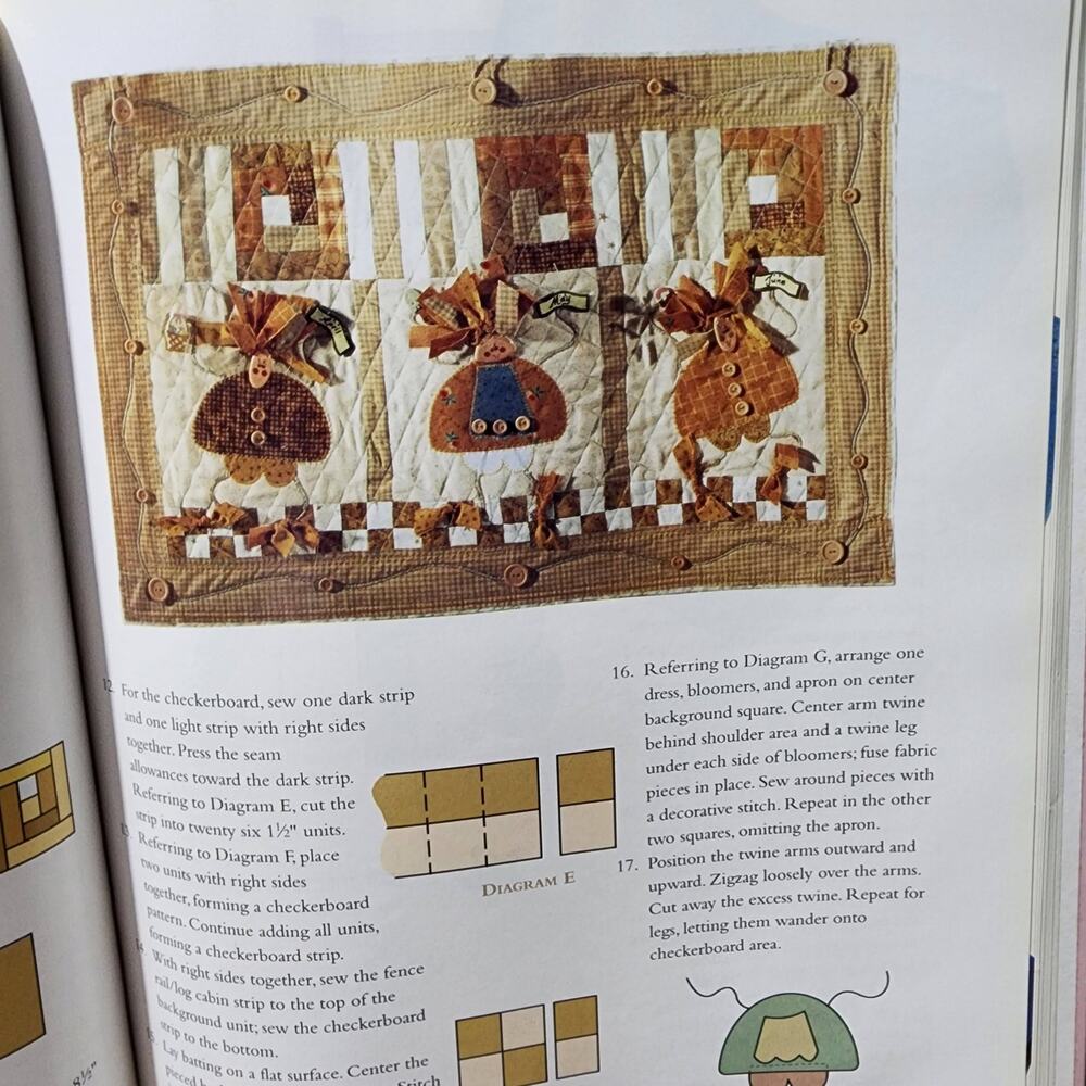 Primitive Applique Pattern Primitive Quilt Pattern Book Rustic Quilt Pattern - Picture 14 of 15